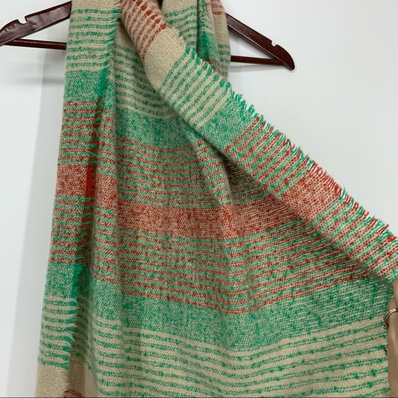 Renee’s Accessories Striped Plush Soft Cozy Knit Fringe Boho Scarf New Nwot - Picture 2 of 11